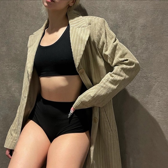 Corduroy Trench Coat - Picture 2 of 2